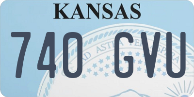 KS license plate 740GVU