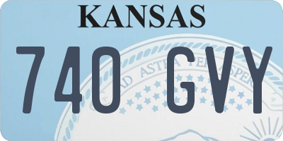 KS license plate 740GVY
