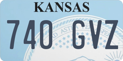 KS license plate 740GVZ