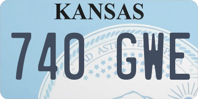 KS license plate 740GWE