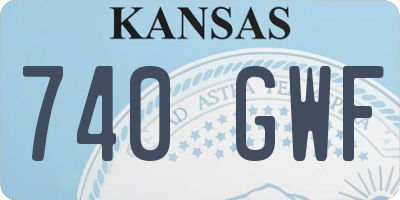KS license plate 740GWF