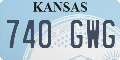 KS license plate 740GWG