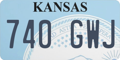 KS license plate 740GWJ
