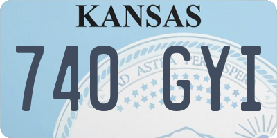 KS license plate 740GYI
