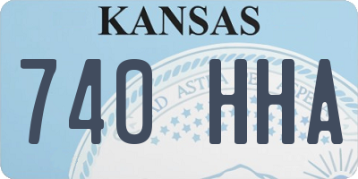 KS license plate 740HHA