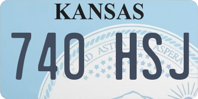 KS license plate 740HSJ