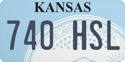 KS license plate 740HSL