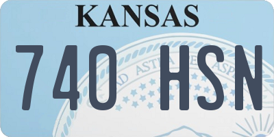 KS license plate 740HSN