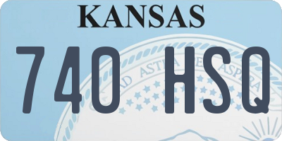 KS license plate 740HSQ