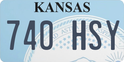 KS license plate 740HSY