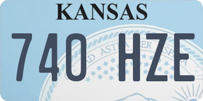 KS license plate 740HZE