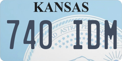 KS license plate 740IDM