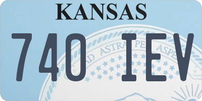 KS license plate 740IEV