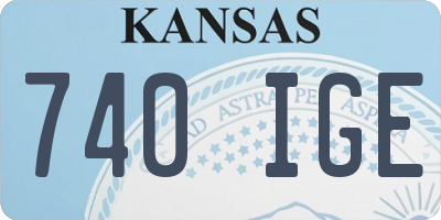 KS license plate 740IGE