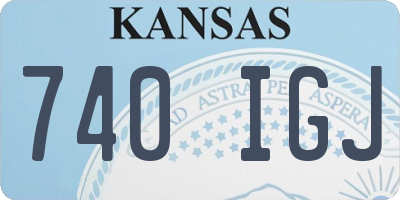 KS license plate 740IGJ