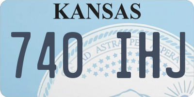 KS license plate 740IHJ