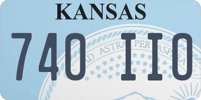 KS license plate 740IIO