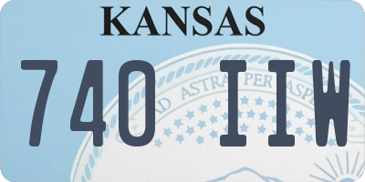 KS license plate 740IIW