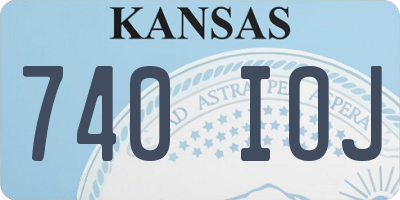 KS license plate 740IOJ