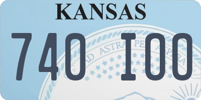 KS license plate 740IOO