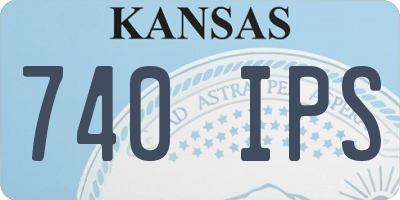 KS license plate 740IPS