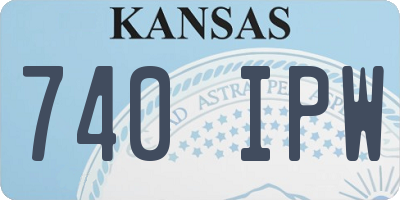 KS license plate 740IPW