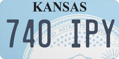 KS license plate 740IPY