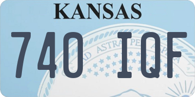 KS license plate 740IQF