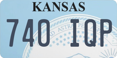 KS license plate 740IQP