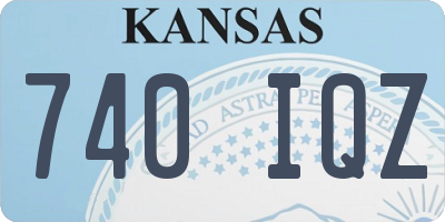 KS license plate 740IQZ