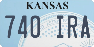KS license plate 740IRA
