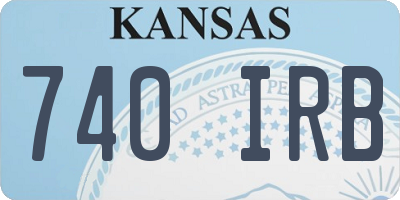 KS license plate 740IRB