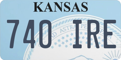 KS license plate 740IRE