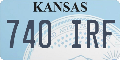 KS license plate 740IRF