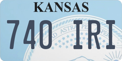KS license plate 740IRI
