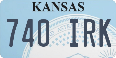 KS license plate 740IRK
