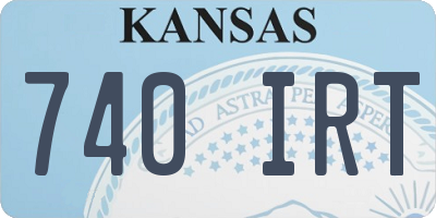 KS license plate 740IRT