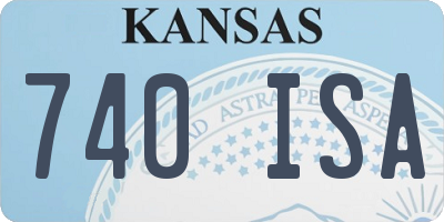 KS license plate 740ISA