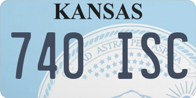 KS license plate 740ISC