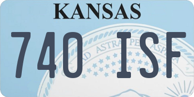 KS license plate 740ISF