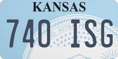 KS license plate 740ISG