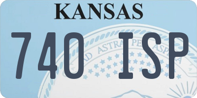 KS license plate 740ISP