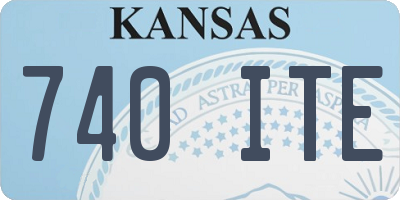 KS license plate 740ITE