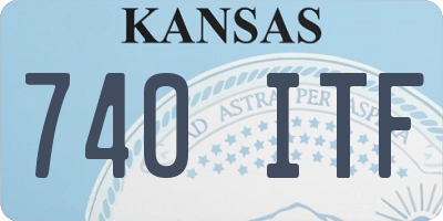 KS license plate 740ITF