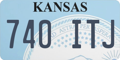 KS license plate 740ITJ