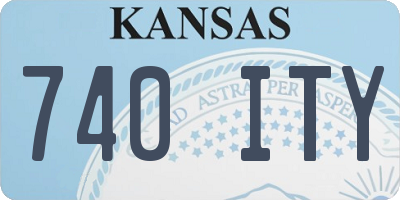 KS license plate 740ITY