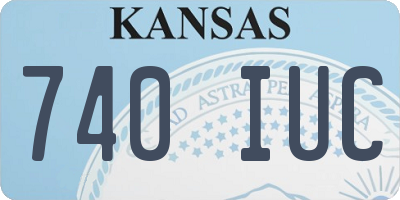 KS license plate 740IUC