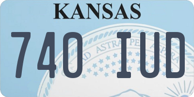 KS license plate 740IUD