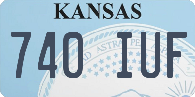 KS license plate 740IUF