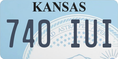 KS license plate 740IUI